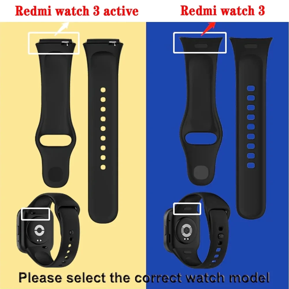 For Redmi watch 3 Active Smart Watch Bracelet Official same Silicone Strap Wristbands for Xiaomi Redmi watch 3 strap correas