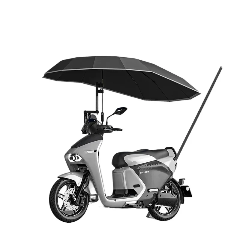 New large electric vehicle special umbrella, foldable shrinkable reinforcement, super wind resistance, sun shading, sun and rain