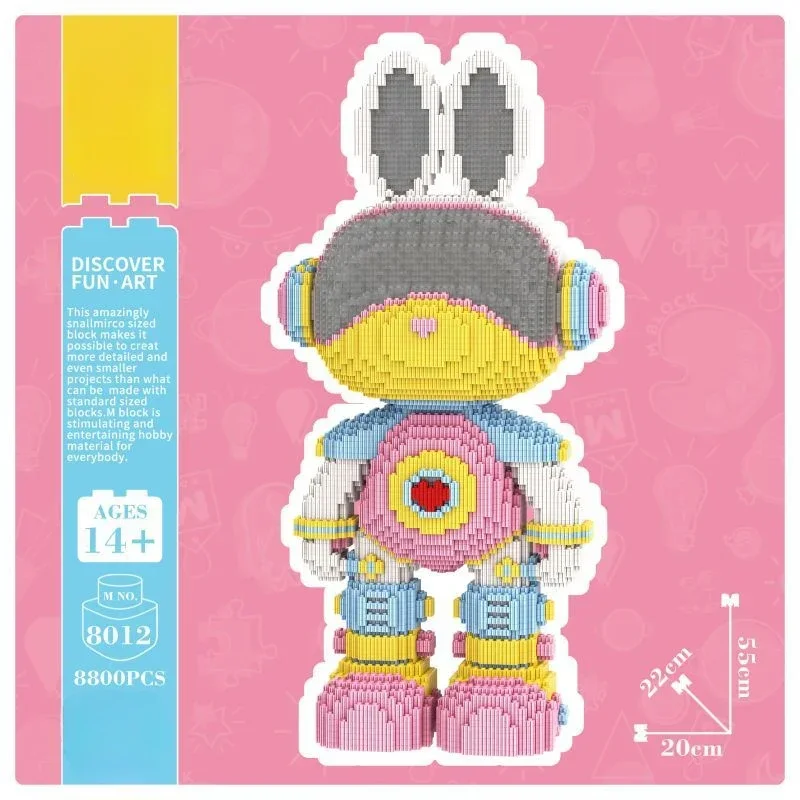 55Cm Momo Interstellar Rabbit Tiny Particles Building Block Assembly Educational Toys Men and Women Children Brain Birthday Gift