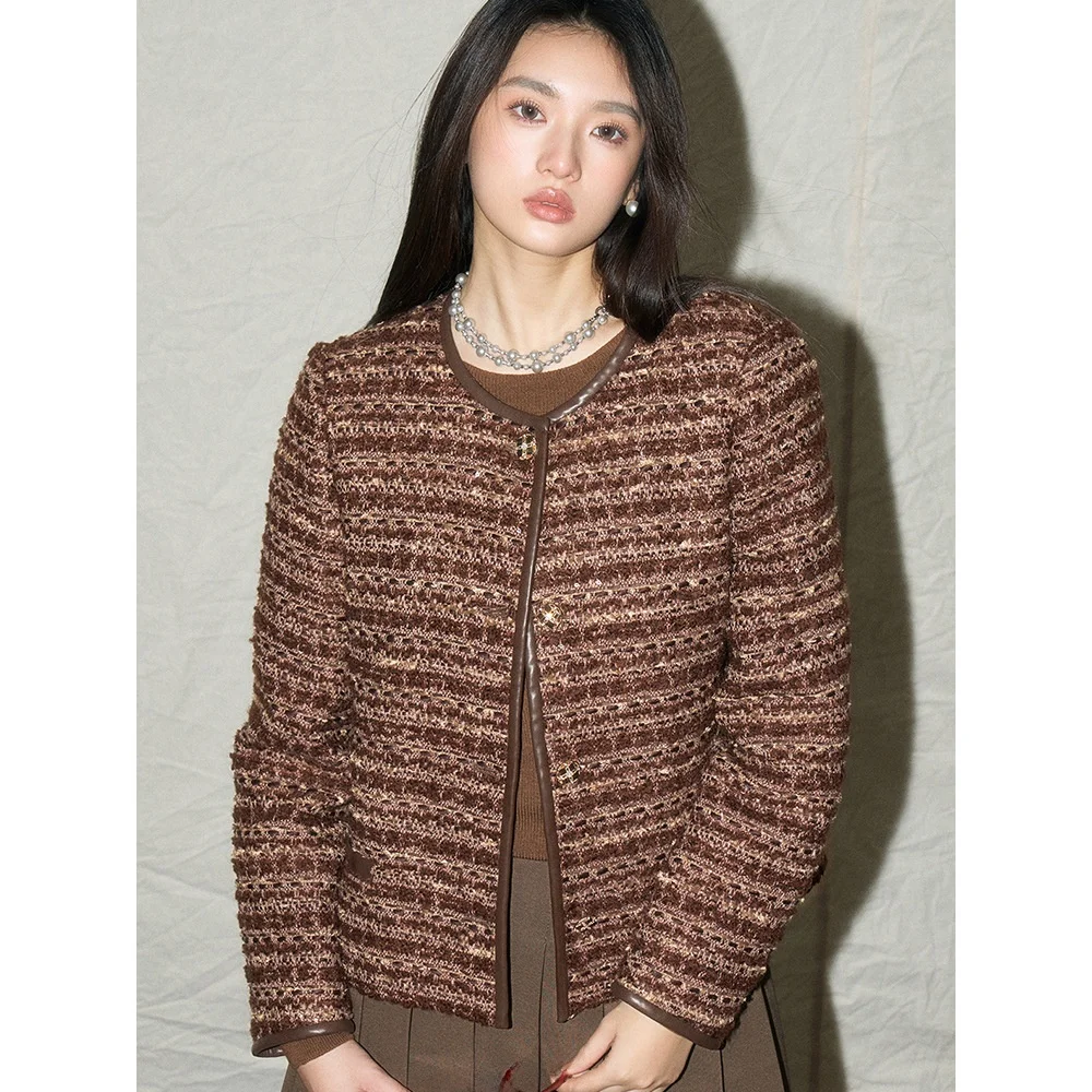 

Autumn Winter New Arrival Mixed Wool down Inner Coat Small Fragrance Style Women's Knitted Fashionable Warm Coat Medium Thick...