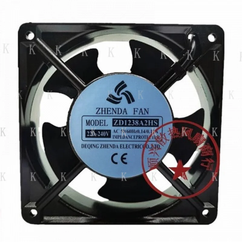 

C FOR ZHENDA ZD1238A2HS 220V-240V 0.14A/0.10A 12CM Axial Cooling Fan