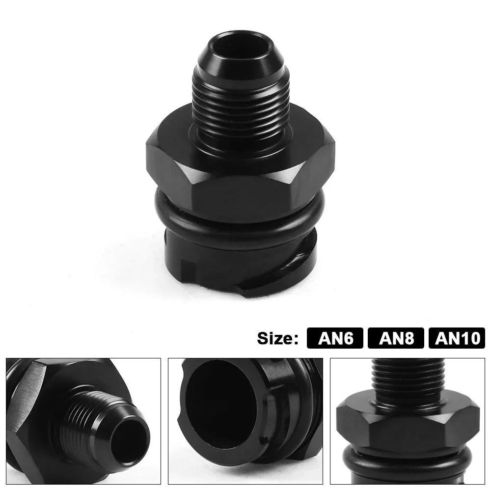 Billet Black Aluminum Valve Cover Oil Cap w/-10 AN Fitting for LS LSX LS1 LS2 LS3 LS6 LS7