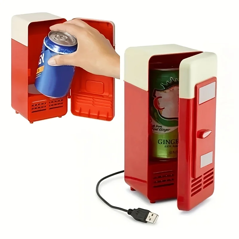 

USB Fridge Mini Cooling And Heating Dual Use For Car Computer Office Small Refrigerator Portable Cooler Warmer