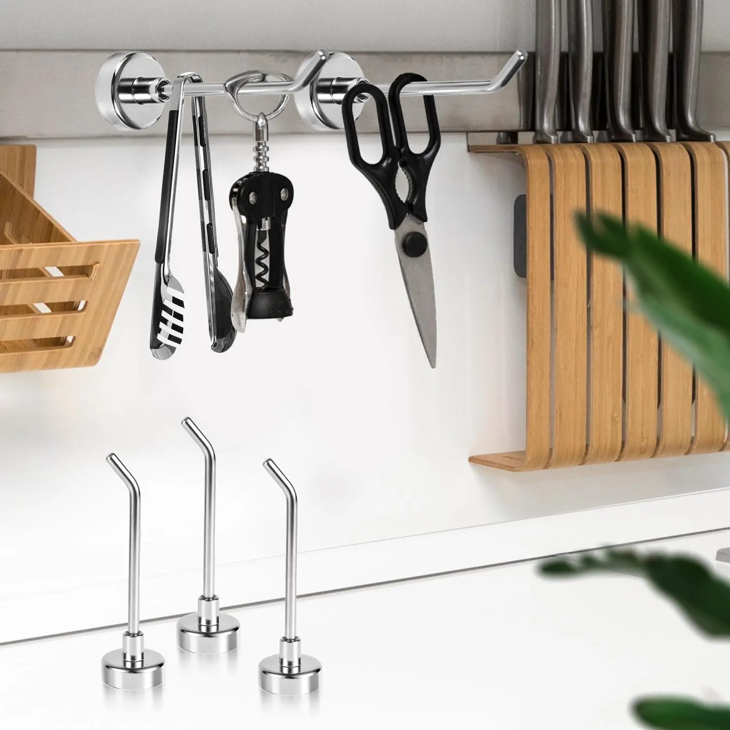 4/6 Stück Große Magnethaken, 7,1 cm Lange Hochleistungs-Magnethaken Starke Magnetische Aufhänger für Kreuzfahrtschiffe Garage Küche – Detail 7