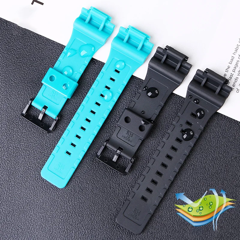 Silicone watchband For Casio Watch AEQ-110W AQ-S810W W735H 736H Male Resin Silicone Watch Strap Watch accessories wristband 18mm