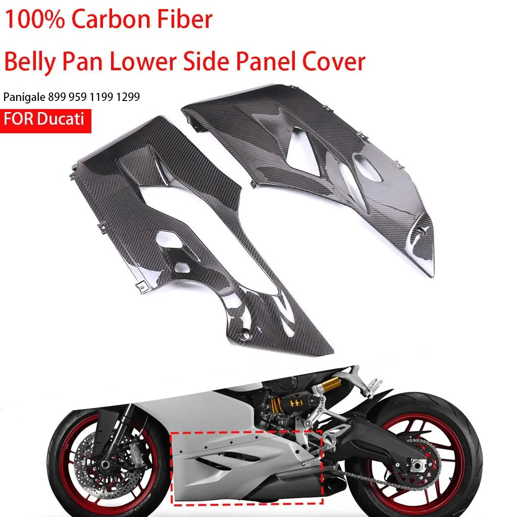 Motorcycle Accessories For Ducati Panigale 899 959 1199 1299 3K Carbon Fiber Belly Pan Lower Side Panels Cover Protector Fairing