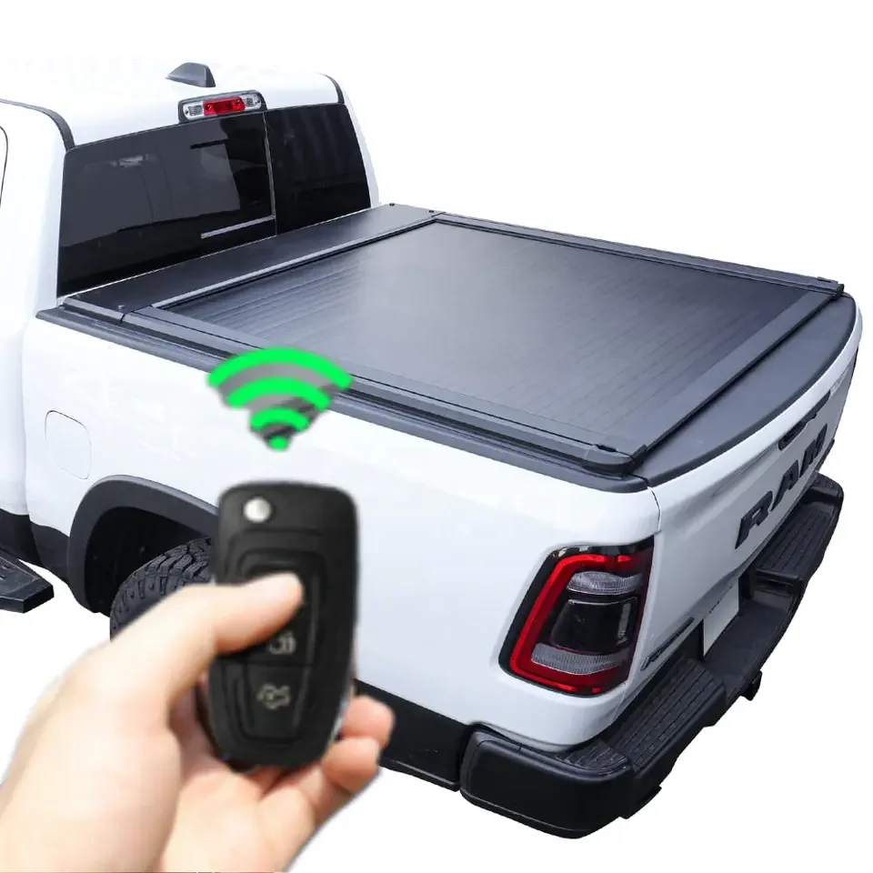 High quality Aluminum Electric rear tonneau cover for BT50 With Lock Truck Bed covers For all pickup