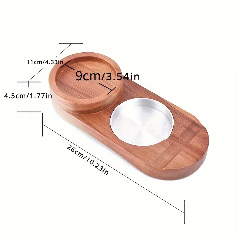 1pc New Creative  Ashtray, Wine Glass Tray And Wooden Ashtray, Removable Outdoor Ashtray, Accessory Gift Set