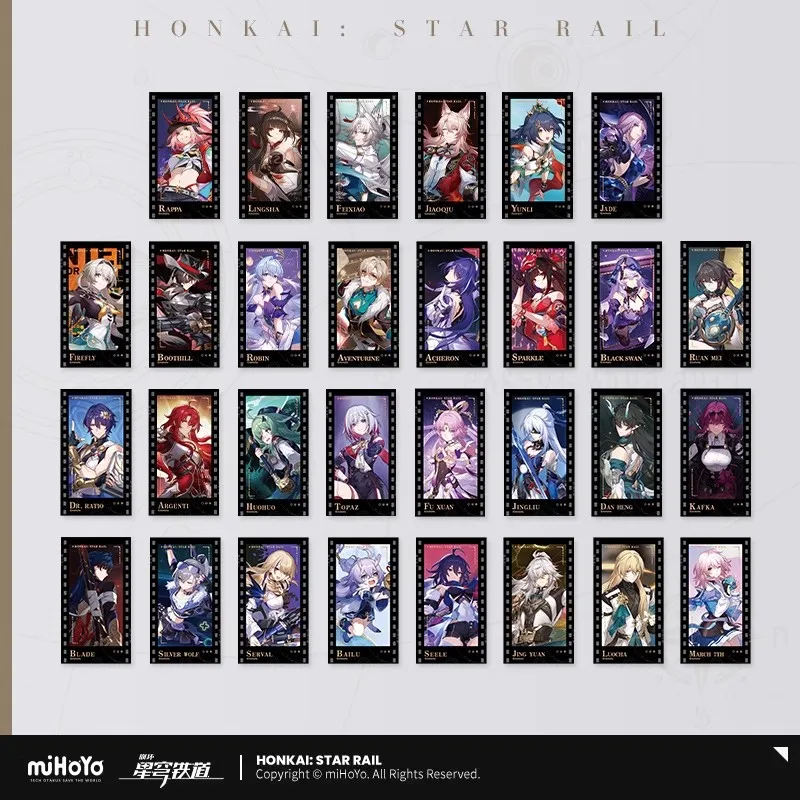 حقيقي miHoYo Honkai: ستار السكك الحديدية الرسمية أنيمي Gunstar دعوة سلسلة لعبة الطرفية تقليد فيلم بطاقة لتقوم بها بنفسك هدية عيد