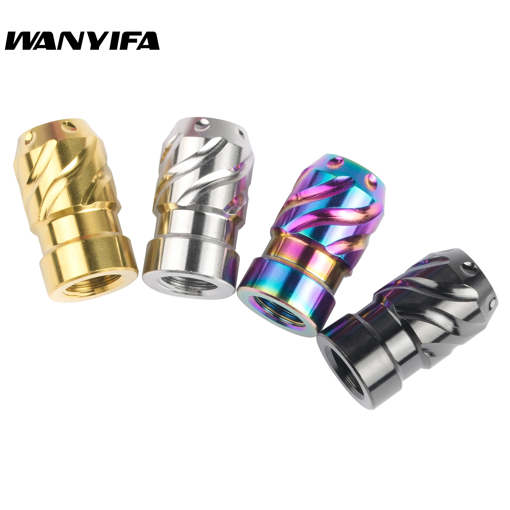 Wan Yifa  Titanium French and American Slotted Valve Covers  Titanium Presta and Schrader Valve Caps for Road Bikes