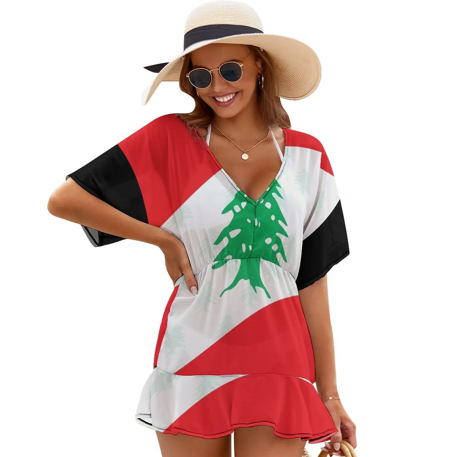 

Lebanon flag Cover Ups dresses for women 2024 luxury designer party Woman dresses