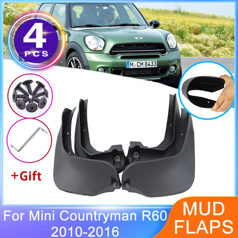 

Mudguards Set for Mini Countryman R60 Cooper 2010 ~2016 Splash Guards Front Rear Mud Flaps Wheel Protector Fenders Accessories