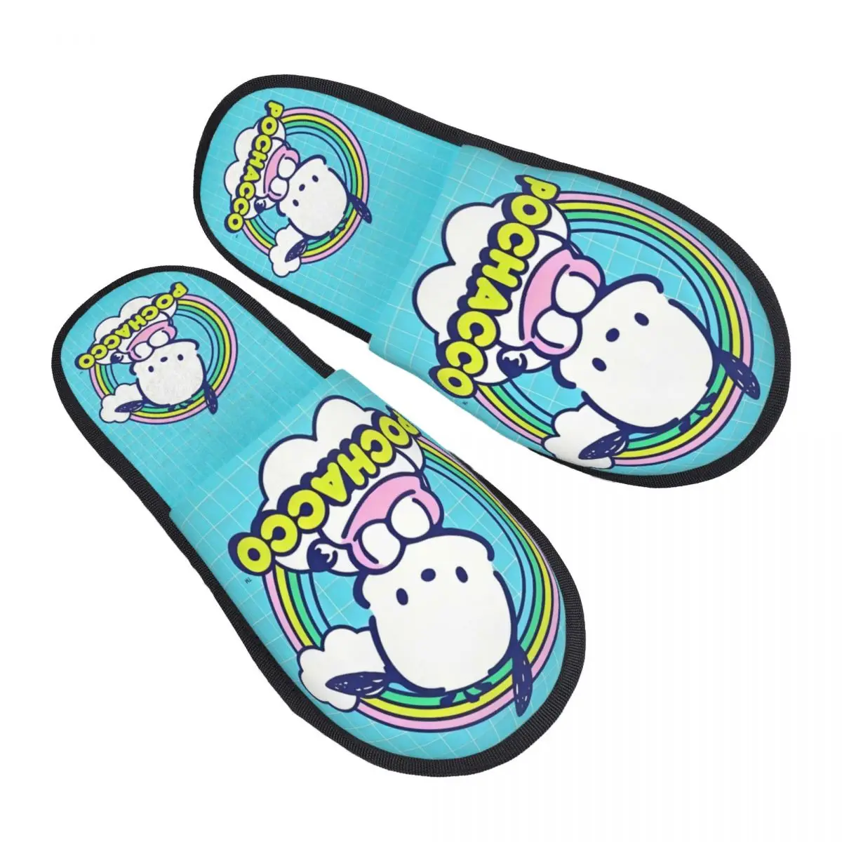 

Пользовательские Sanrio Pochacco аниме тапочки из пены с эффектом памяти женские уютные теплые милые домашние тапочки с героями мультфильмов