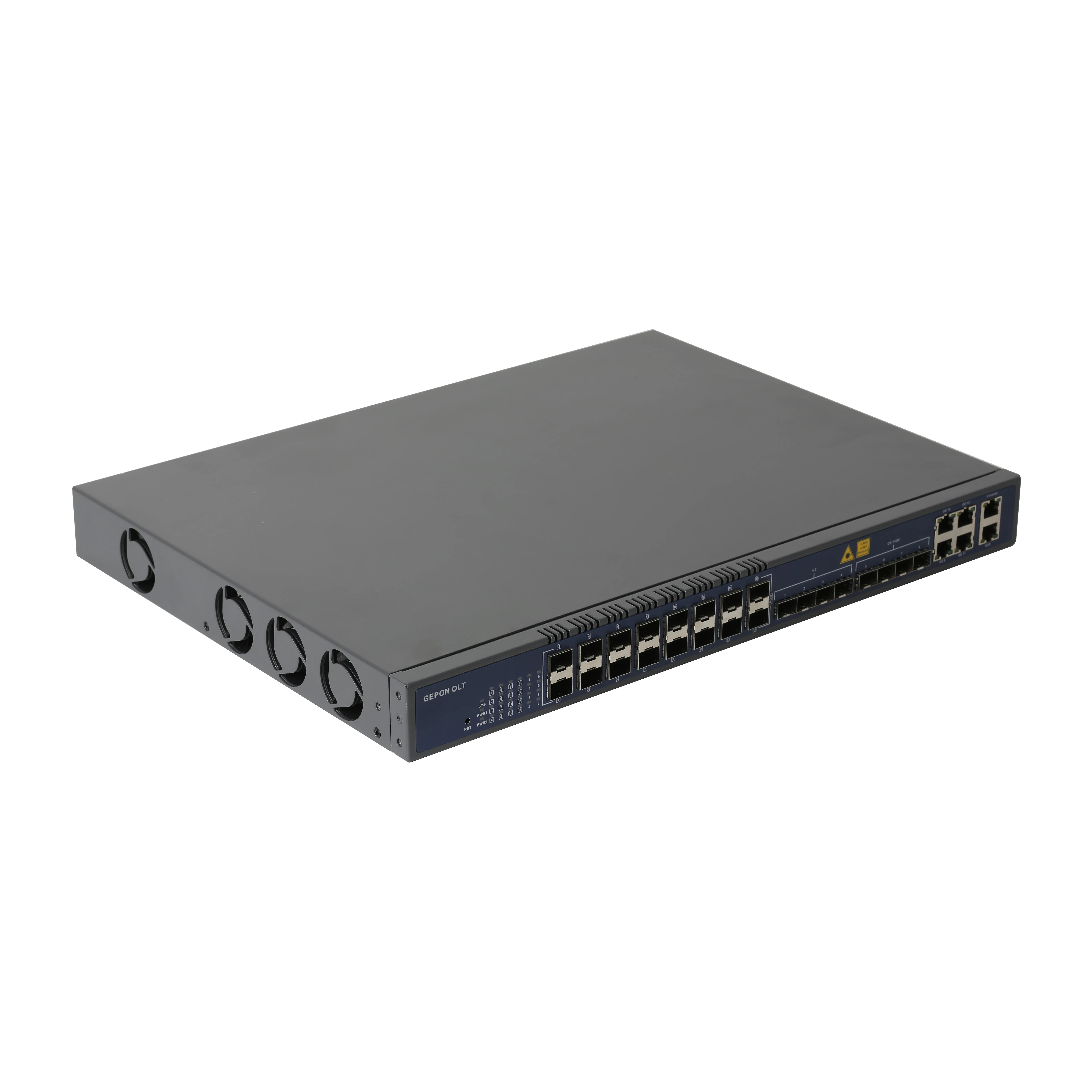 EPON OLT provides 16 EPON ports 12 uplink ports Does not contain the sfp module Independent chassis Small size high density OLT