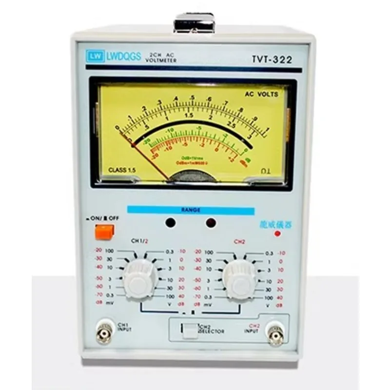 TVT-322 Dual Channel Milivoltmeter Double Needle Millivoltmeter New Design High Quality Pointer Voltage Measuring Instruments