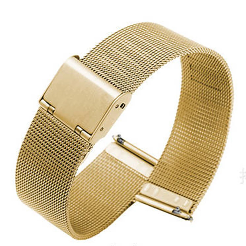 12-22mm Milanese Loop Bracelet Stainless Smart Watch Band Rose Gold Silver Black Quick Fit Milanese Loop Strap For Watch