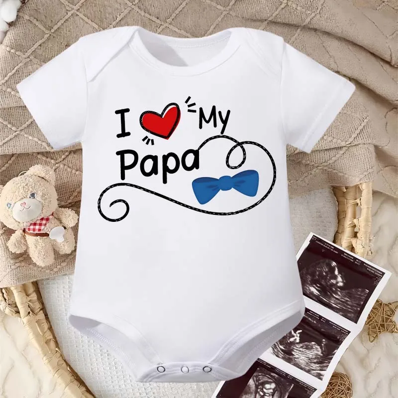 I love my papa funny baby Clothes Comfortable Onesie Bodysuit for Baby Jumpsuit for 0 To 24 Months Newborn