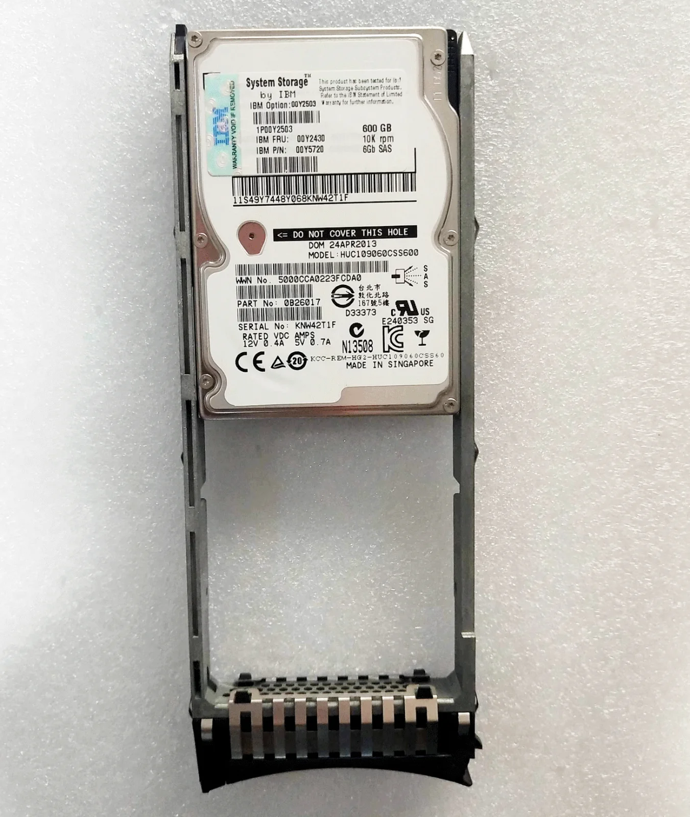 NEW IBM 00Y2503 00Y2430 00Y5707 600GB 10K 2.5 