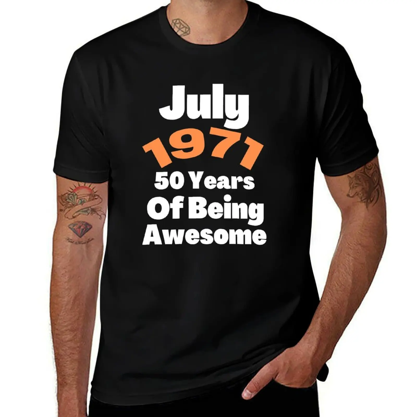 

T-Shirt for 1971 Being Awesome Years man t man t July for 50 shirts Of graphic tshirt printed shirts T-Shirt