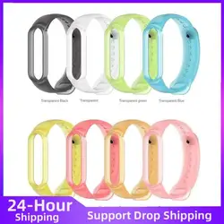Translucent Watch Strap For Mi Band 5/6/7 Replaceable Sport Wrist Strap Colorful Watchband For Xiaomi Band 5/6/7 Accessories