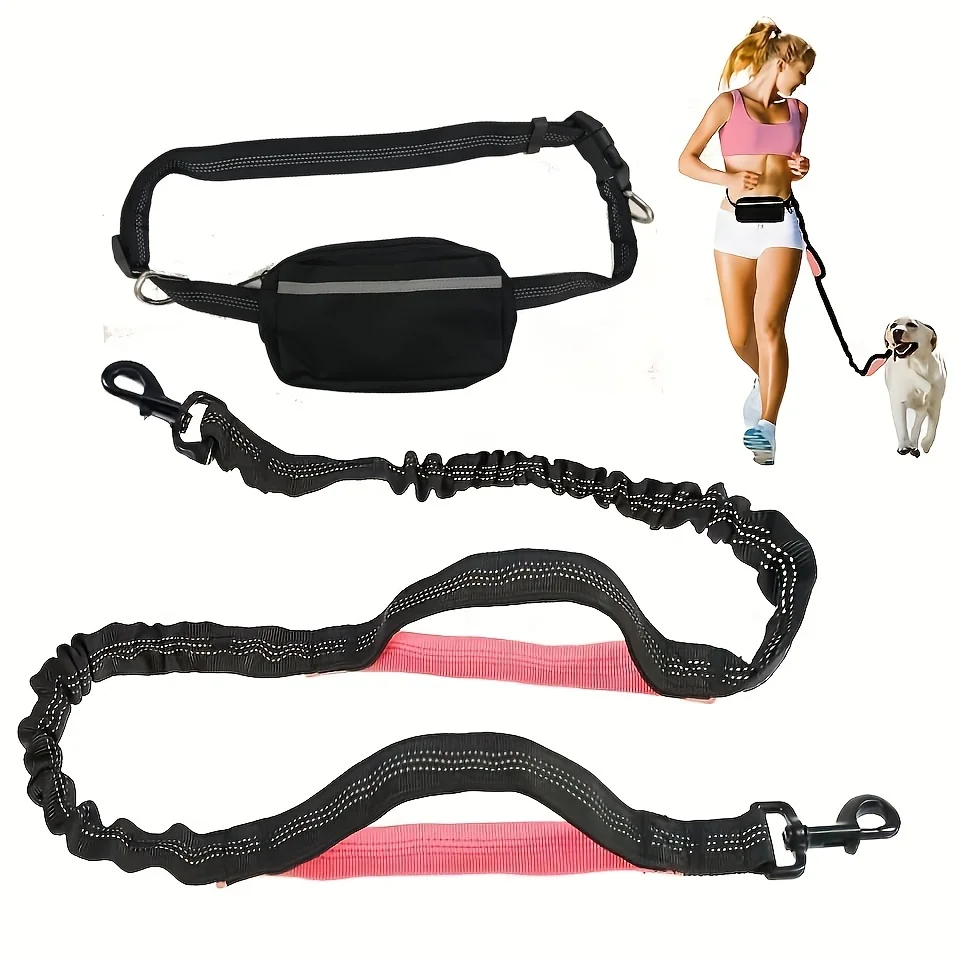 Dog Collar and Leash Set Accessories for Running, Walking, Reflective Free Hands Suit Pet Supplies for Dogs