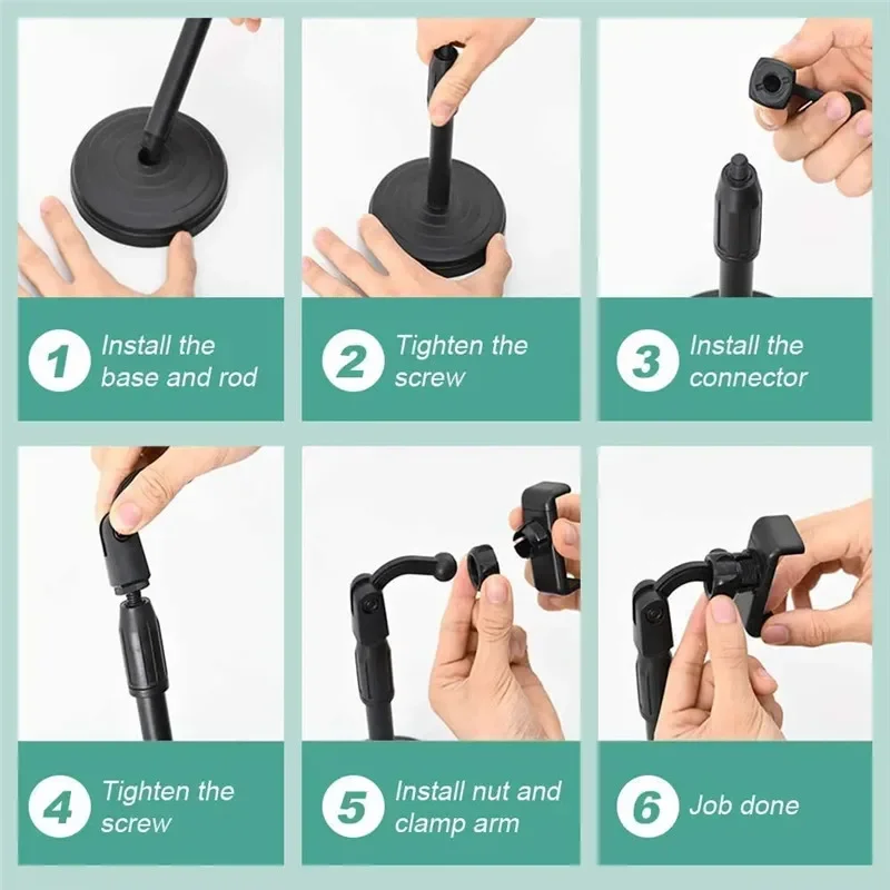 حامل هاتف سطح المكتب بث مباشر للهواتف الذكية قابل للتعديل مع حامل حامل هاتف حامل للهاتف المحمول حامل تليفون Statif