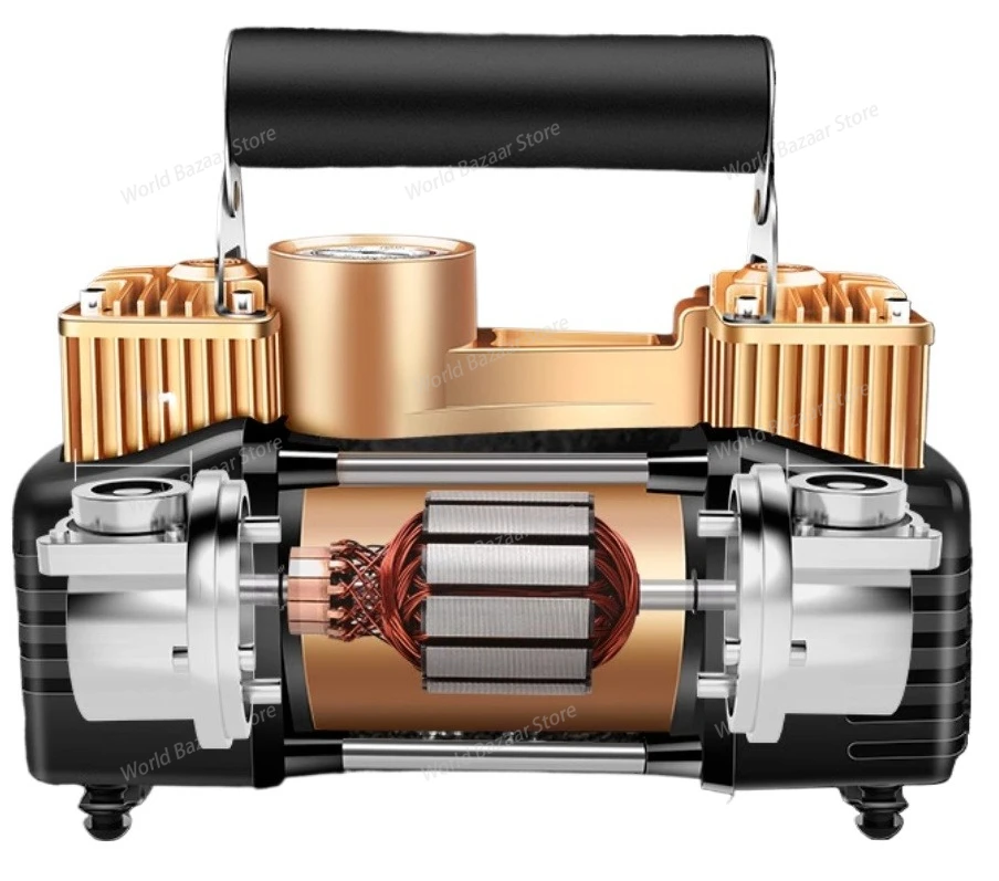 

220V household dual-cylinder electric Air pump, car tire, basketball Airs column bag, high-pressure air cylinder, airs pump