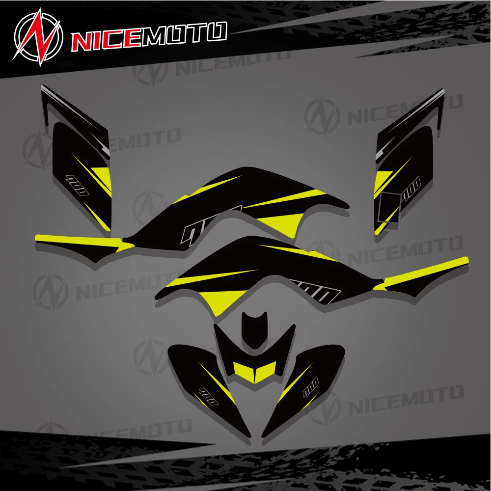 

NICEMOTO for Yamaha RAPTOR 700 YFM700 YFM 2006 - 2009 2010 2011 2012 ATV Full Fairing Decal Sticker Graphics Background Kits