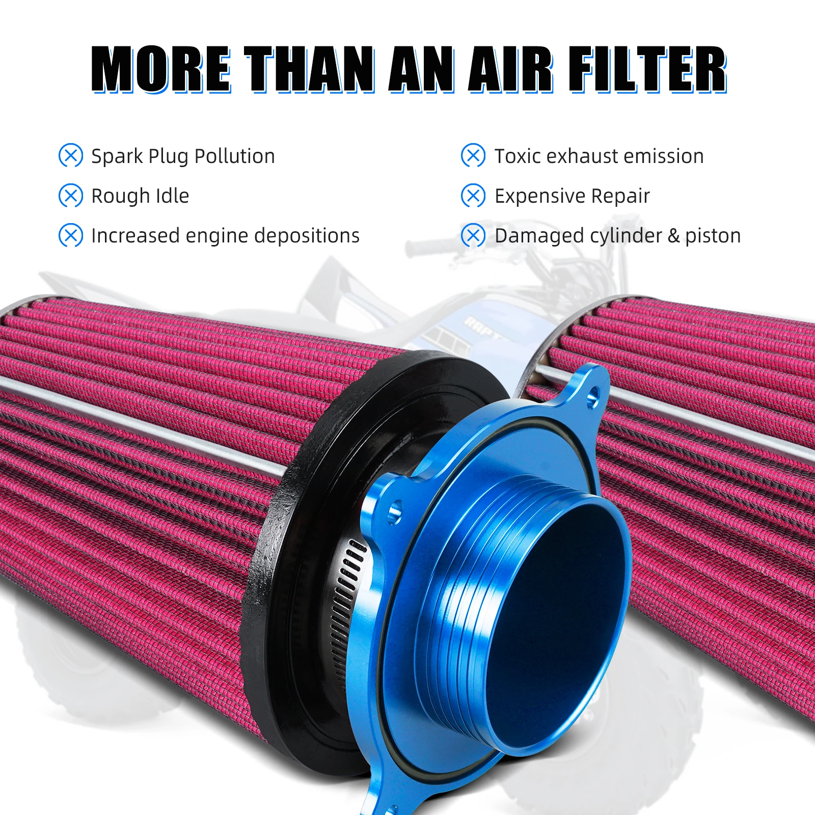NICECNC For Raptor 700 ATV Air Filter Intake Kit For YAMAHA RAPTOR 700 2006-2011 2013-2026 Raptor 700R SPECIAL EDITION 2013-2016