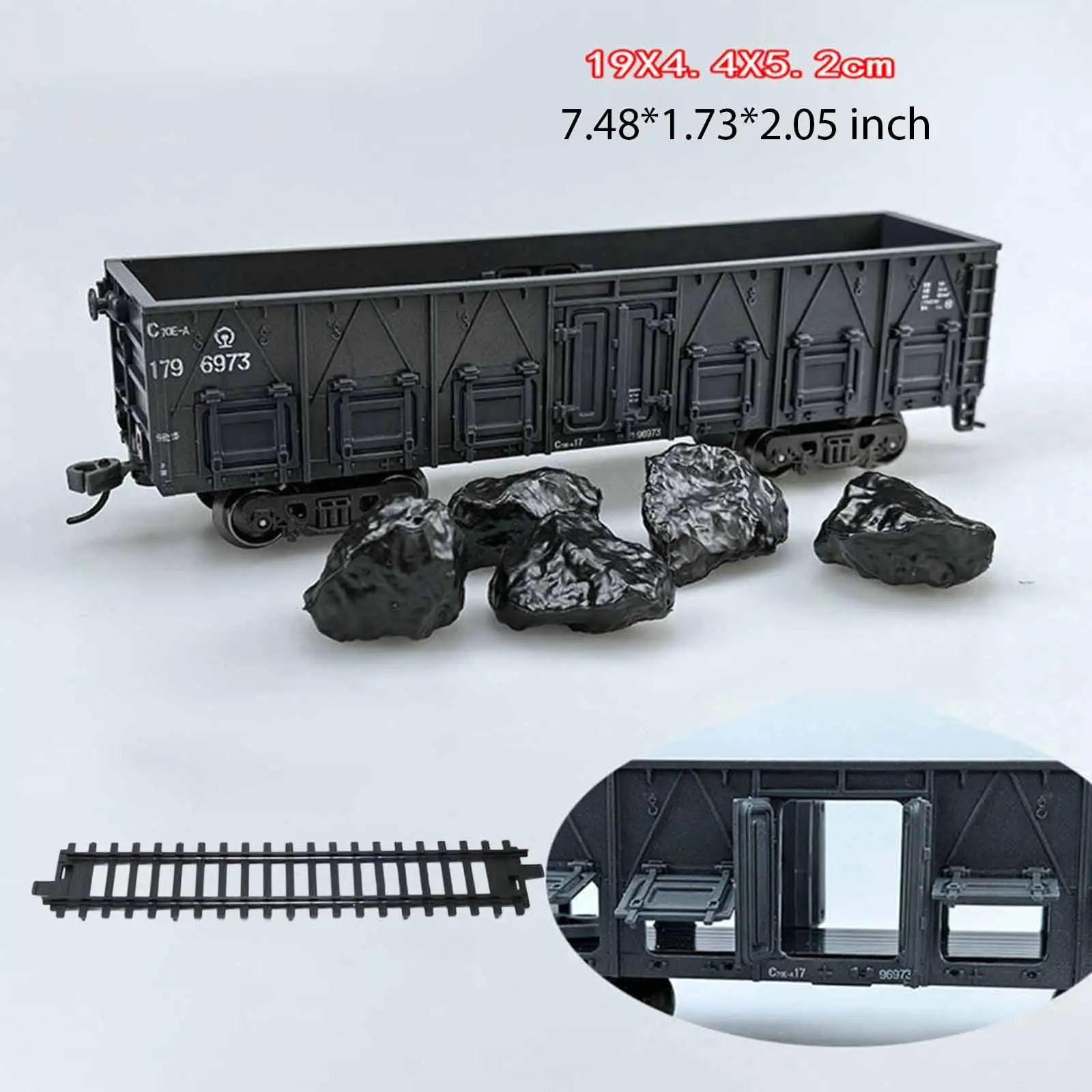 

Miniature Train Toy 1 75 Scale Vehicle Model Railway Simulation Freight Carriage Collectible Ornament for Home Birthday Gifts