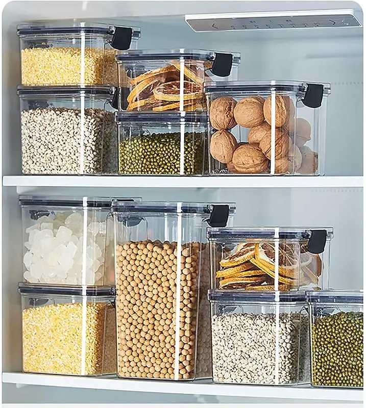 460-1800 Ml Airtight Food Storage Container with Easy Locking Lids, Leakproof, Kitchen Pantry Organization and Storage, BPA-Free