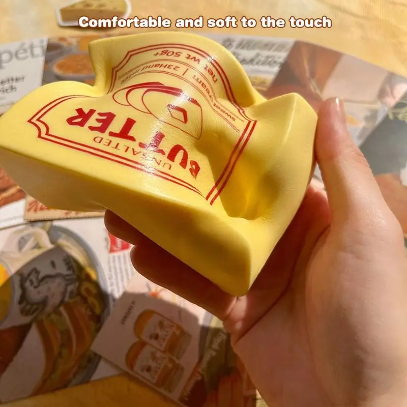 Soft Squeezeable Slow Rebound Butter Stress Relief Blocks for Decompression Office Tabletop Relaxing Sensory Play