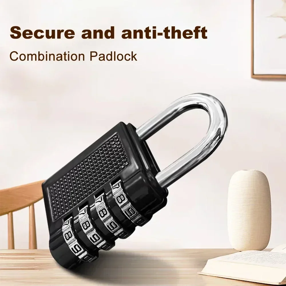 2PCS Padlock 4 Digit Password Locks Waterproof Combination Suitcase Luggage Metal Password Padlock for School Locker Gym Locker