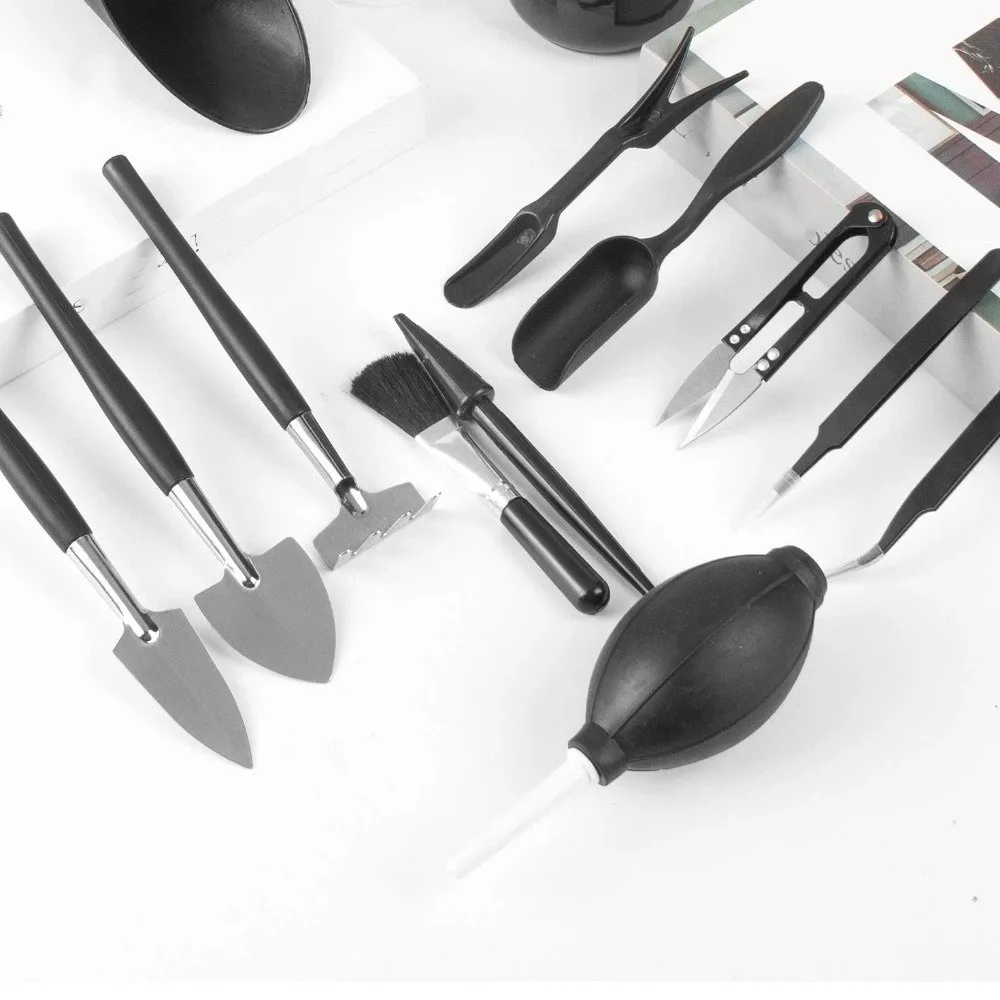 

Stainless Steel Garden Planter Kit Pruning Shears Waterproof Mat Succulent Plants Tools Multi-functional Ergonomic Handle