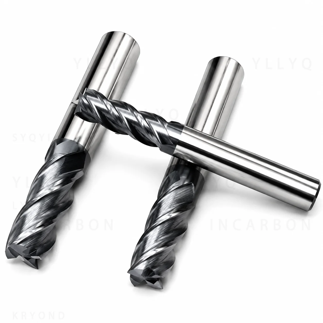 HRC50 4 Flute Nano Coated Carbide End Mill CNC Milling Cutter Stainless Steel Machining Tool Tungsten Steel 1-20mm