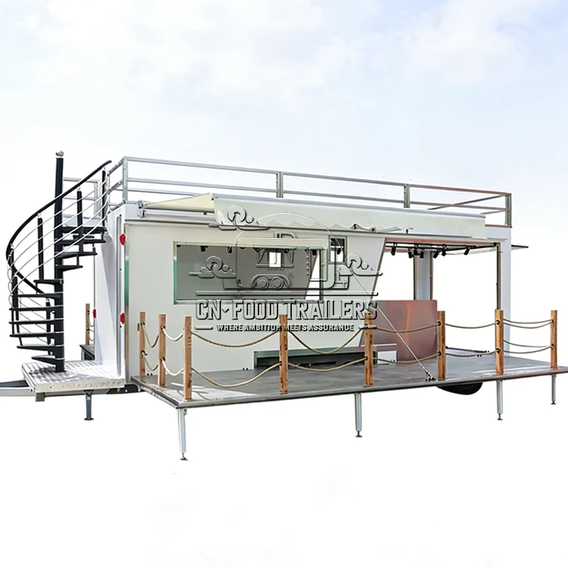 

CN Food Trailer Mobile Bar Sales Booth Stage Trailer Food Truck Fully Equipped Kitchen Multi Function Event Performing Outdoor