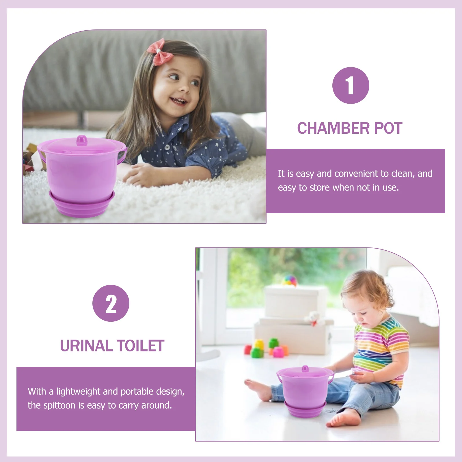 

Children Chamber Portable Plastic Bedpan Seat For Hospital Home Portable Urinal Pot Elderly Patient Use Night Urine Pot