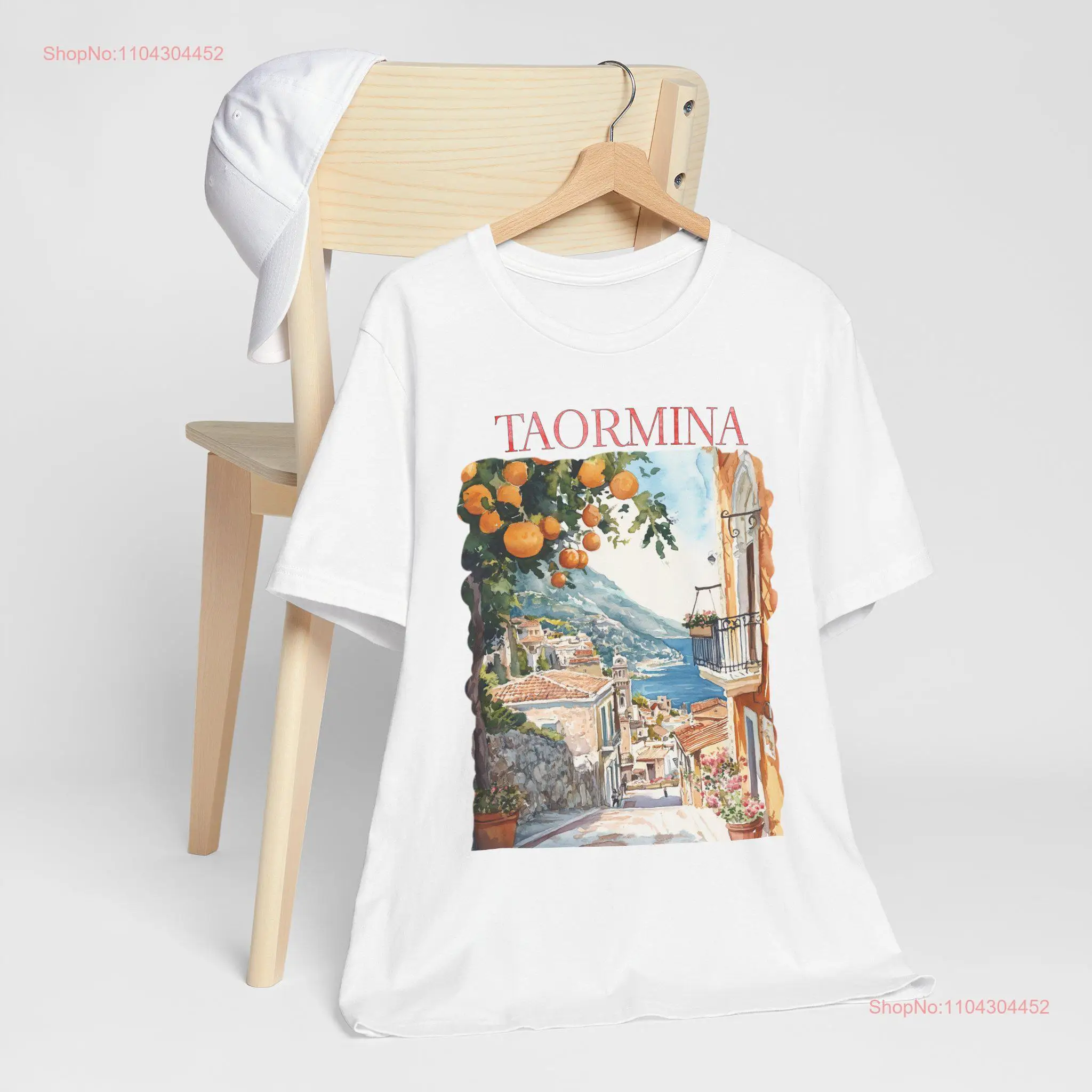 Taormina T Shirt Italy Sicily Vacation Summer long or short sleeves