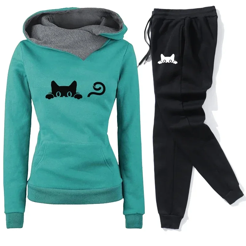 Hot Sales Casual Women's Tracksuit Hoodies Long Sleeves Single Piece Sweatshirts Daily Sweatpants Comfort Outdoor Jogging Sports