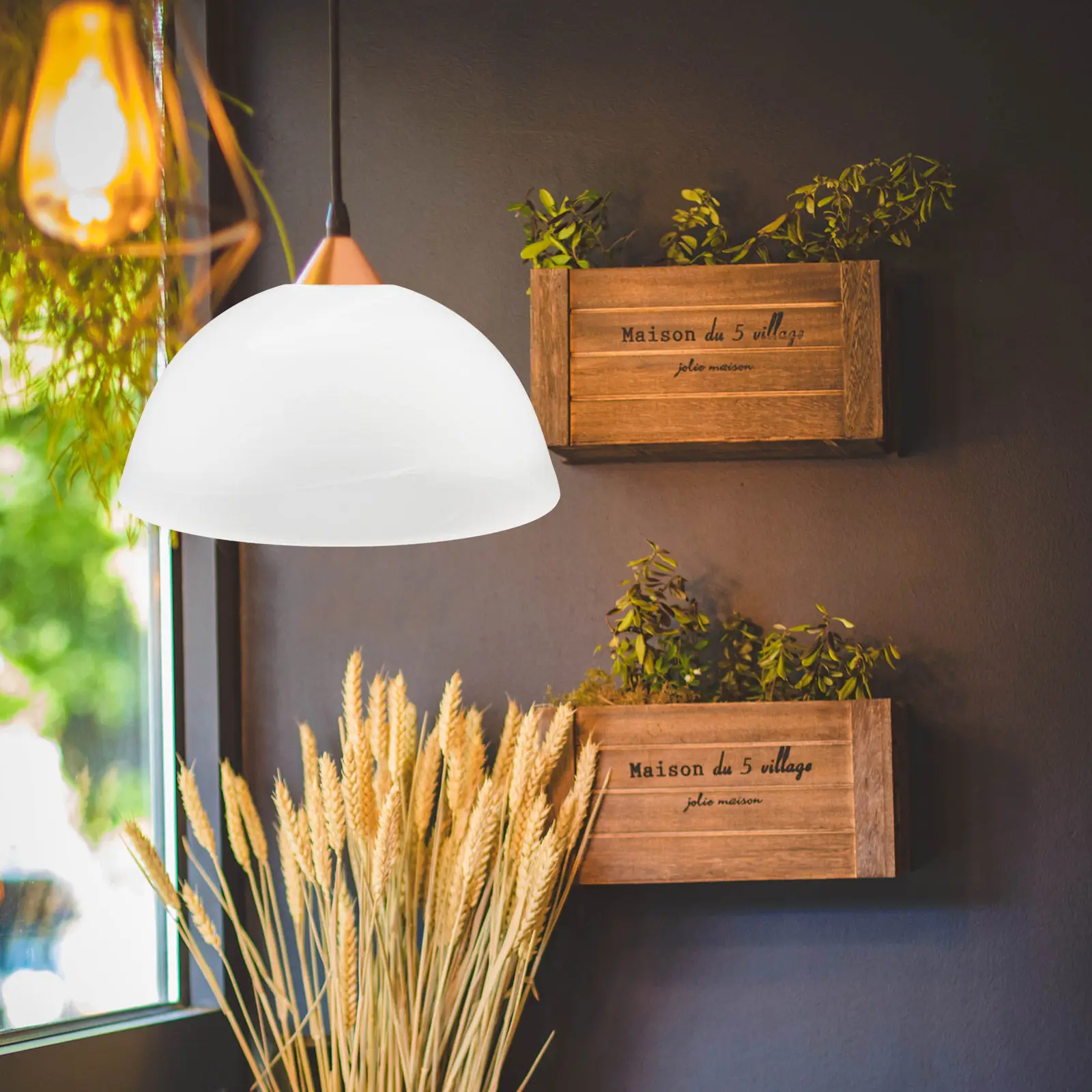 

Матовый стеклянный плафон для подвесных светильников и потолочных вентиляторов, создающий эффект теплого света, элегантный декор для дома, освещение