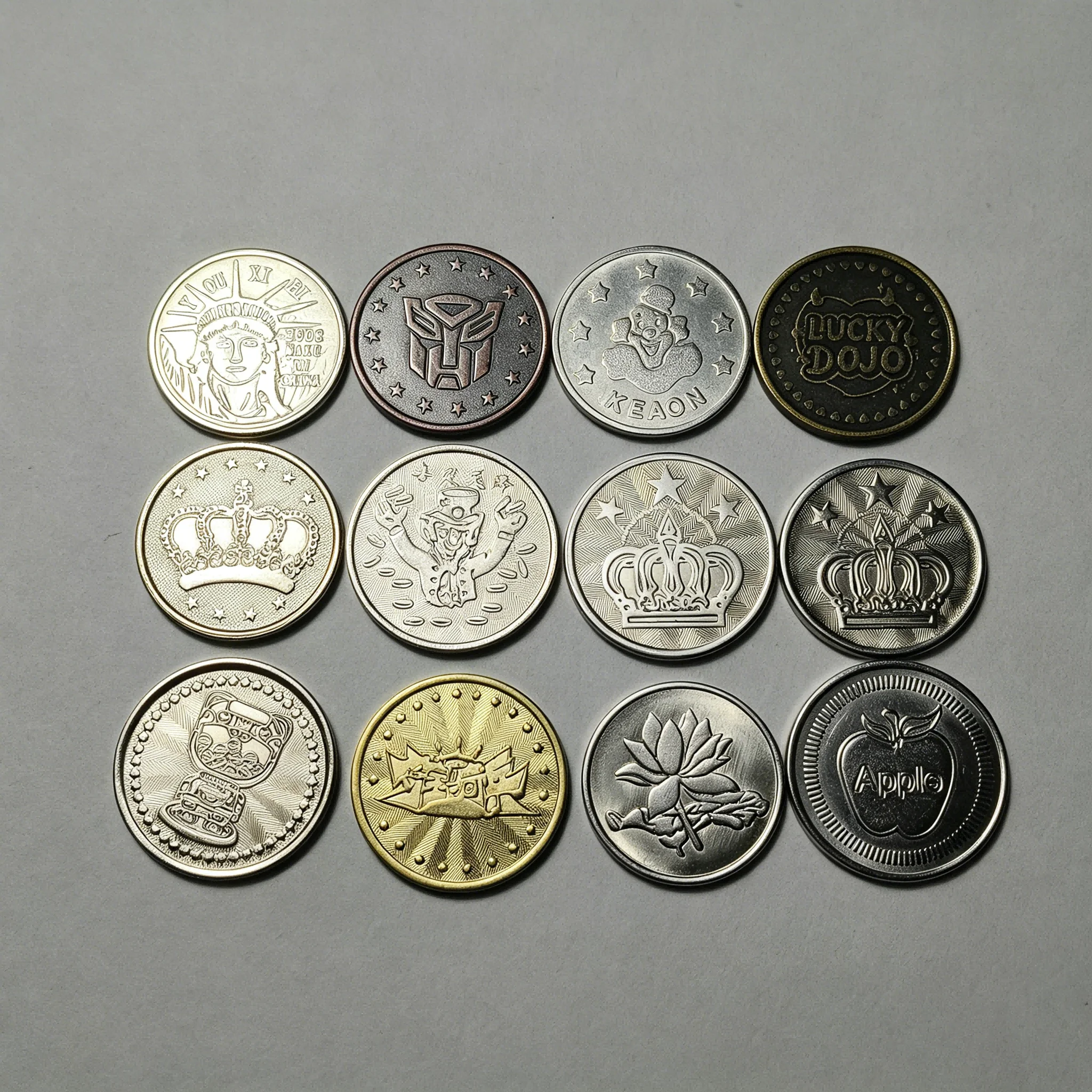 100 sztuk monet arcade ze stali nierdzewnej o średnicy 23/24/25 mm z wzorem korony, używanych do automatów do gier i automatów sprzedających. — zdjęcie produktu 5