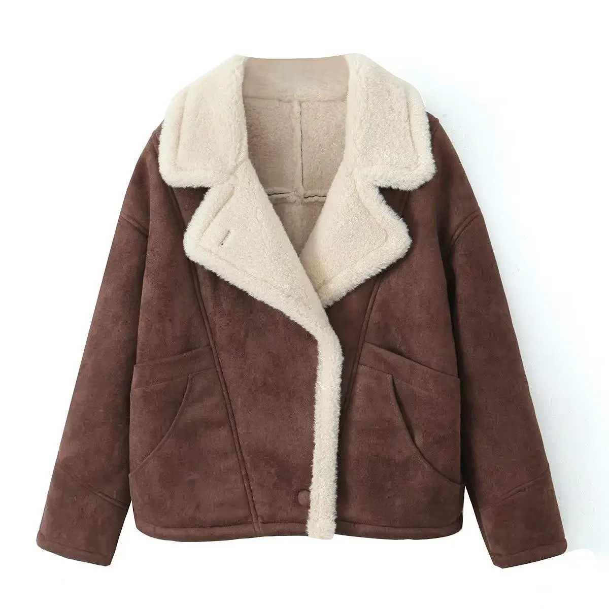 Winter jackets for women 2023 faux fur coat women winter outfits crop teddy coats for women brown furry jacket vintage clothes