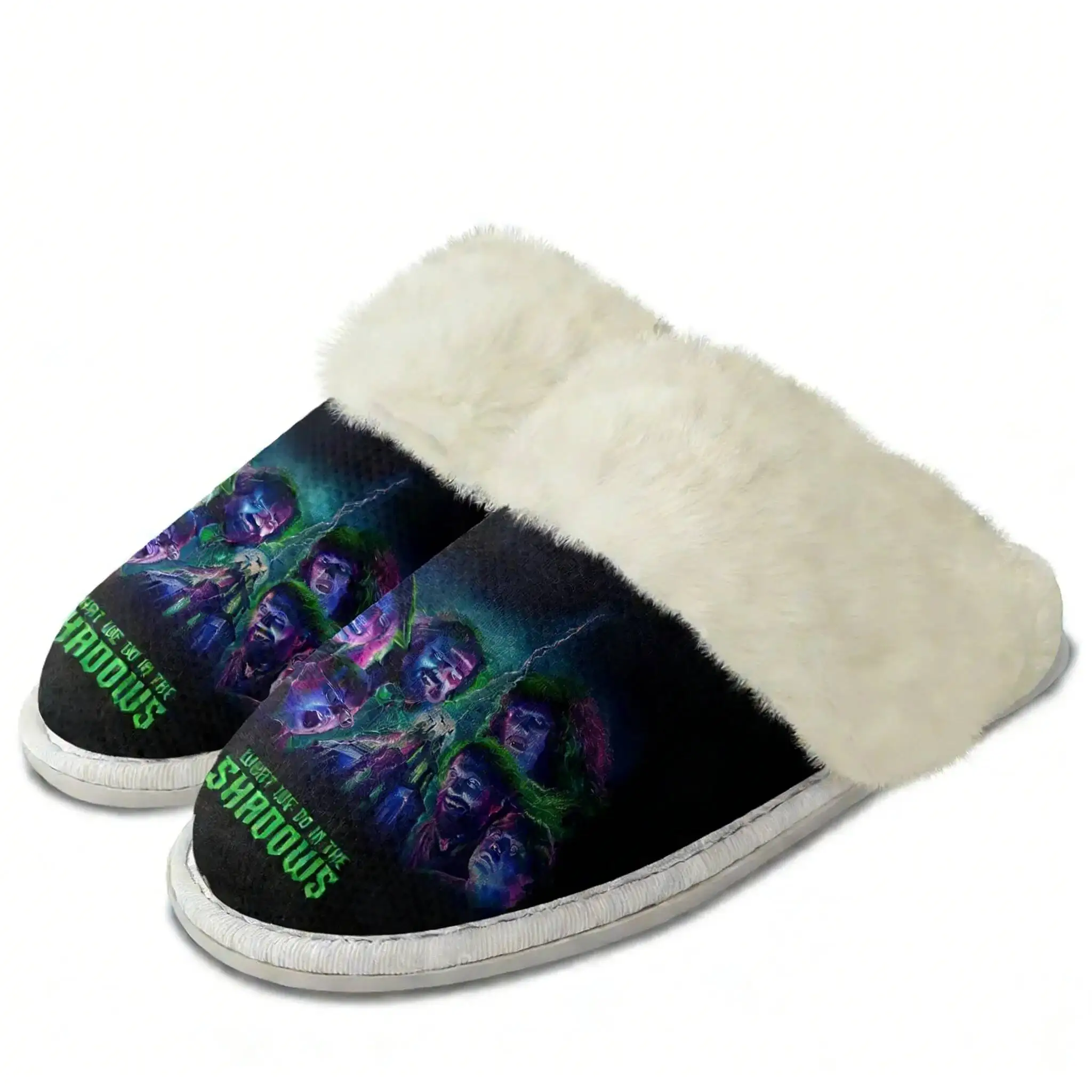 What We Do In The Shadows Plush Edge Warm Shoe Mens Womens Home Thermal Cotton Lightweight Casual Slipper Custom Made Slippers