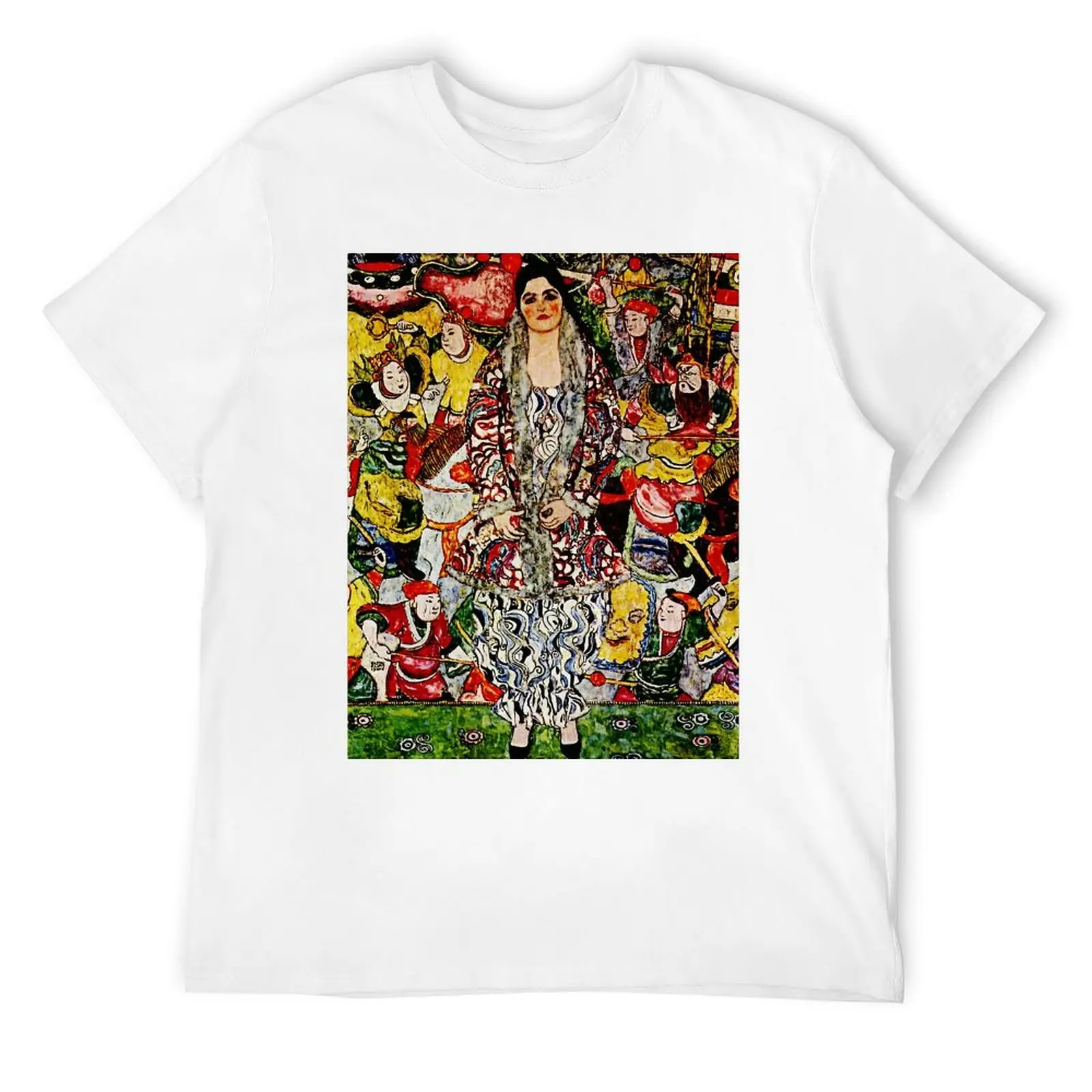 Gustav Klimt Portrait of Fredericke Maria Beer Round Neck T-shirt Campaign T-shirts Novelty Cool Home Eur Size