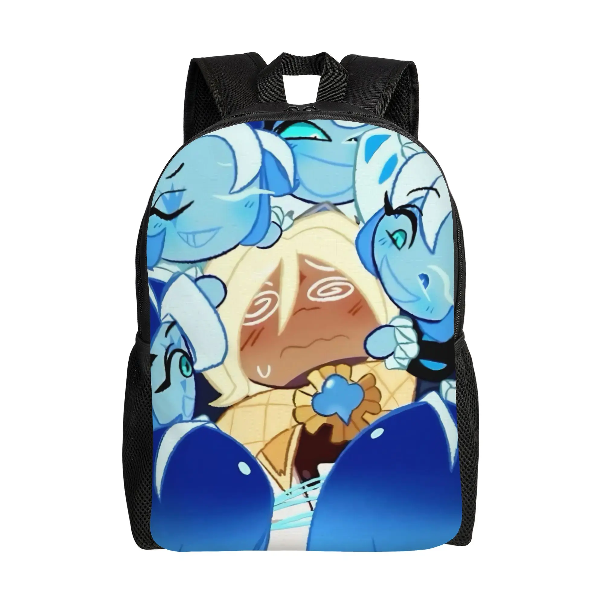 

Pure Vanilla Shadow Milk Cookie Run Kingdom Backpack Durable Student Work CRK Cartoon Game Daypack for Men Women Canvas Bags