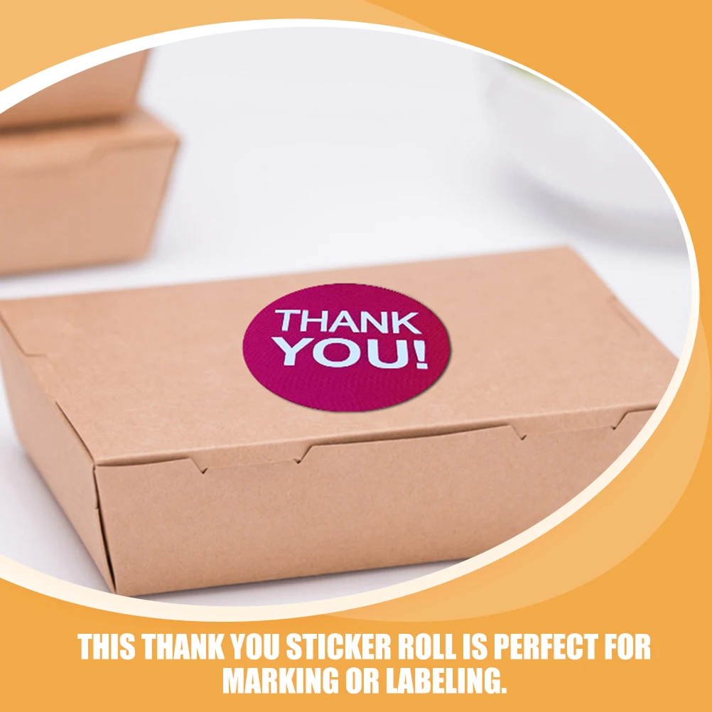 

2 Rolls Decorative Stickers for Small Gifts Handmade Cookies Candy Bags Thank You Labels Sealing Stickers Roll Wrapping Sticker