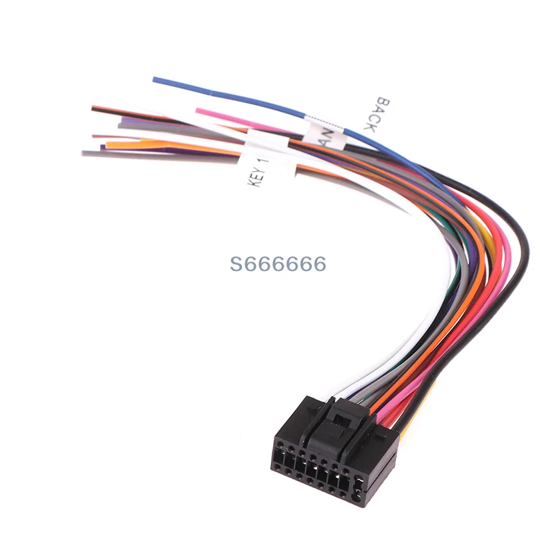 

Cd Dvd Connector Cable T-Plug Power Cord Modified Parts Acesssories Car Radio Wire Harness 16pin Audio Wiring Adapter