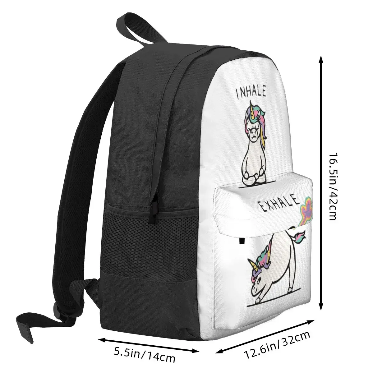 Inhale Exhale Unicorn Backpacks Boys Girls Bookbag Children School Bags Cartoon Kids Rucksack Laptop Rucksack Shoulder Bag