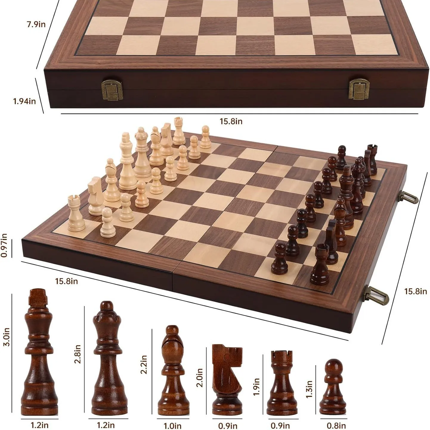 Jeu d'échecs en placage de boi - Chess Set Wooden avis et prix