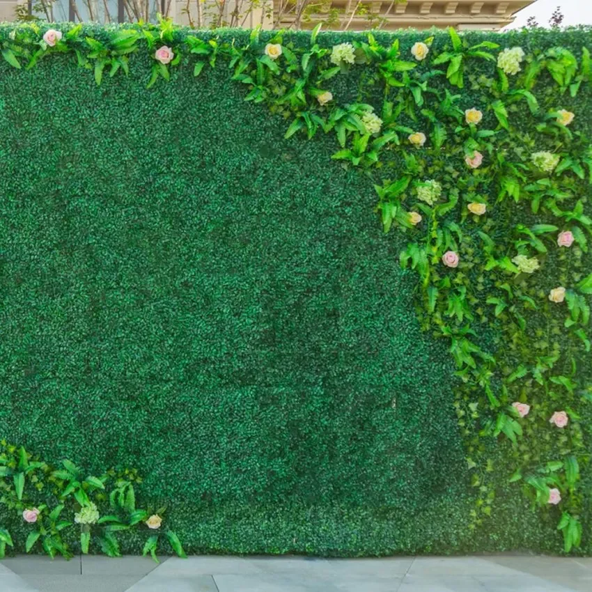 

Artificial Lawn Plant Walls Foliage Hedge Grass Mat Greenery Panels Fence Backyard Privacy Hedge Screen Xmas Home Decor